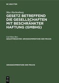 Abbildung von: Gesetz betreffend die Gesellschaften mit beschränkter Haftung (GmbHG). Gesamtregister - De Gruyter