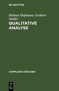 Cover: Qualitative Analyse - De Gruyter