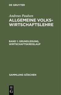 Abbildung von: Grundlegung, Wirtschaftskreislauf - De Gruyter