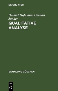 Enlarge image Cover: Qualitative Analyse - De Gruyter