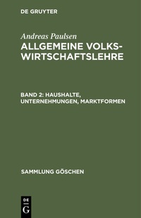 Abbildung von: Haushalte, Unternehmungen, Marktformen - De Gruyter