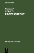 Cover: Stratproze&szlig;recht - De Gruyter