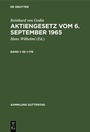 Cover: Reinhard von Godin: Aktiengesetz vom 6. September 1965 / §§ 1-178 - De Gruyter