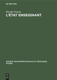 Enlarge image Cover: L'État enseignant - De Gruyter