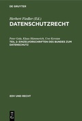Cover: Datenschutzrecht / Einzelvorschriften des Bundes zum Datenschutz - De Gruyter