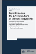 Cover: Legal Opinion on the 1993 Resolutions of the UN Security Council - Berliner Wissenschafts-Verlag