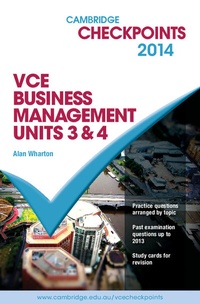 Abbildung von: Cambridge Checkpoints VCE Business Management Units 3 and 4 2014 - Cambridge University Press