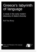 Cover: Greece's labyrinth of language - Freie Universit&auml;t Berlin Universit&auml;tsbibliothek