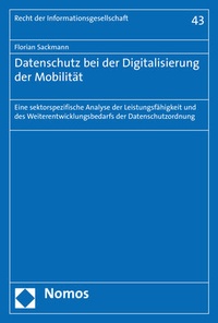 Abbildung von: Datenschutz bei der Digitalisierung der Mobilität - Nomos