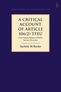 Abbildung von: A Critical Account of Article 106(2) TFEU - Hart Publishing