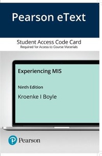 Enlarge image Cover: Mylab MIS with Pearson Etext -- Access Card -- For Experiencing MIS - Pearson