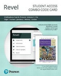 Abbildung von: Revel for Civilizations Past and Present, Volume 2 -- Combo Access Card - Pearson