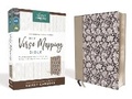 Cover: NIV, Verse Mapping Bible, Leathersoft, Navy Floral, Comfort Print - Zondervan