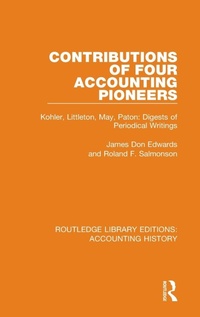Abbildung von: Contributions of Four Accounting Pioneers - Routledge