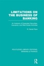 Cover: Limitations on the Business of Banking (RLE Banking & Finance) - Routledge