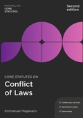Cover: Core Statutes on Conflict of Laws - Red Globe Press