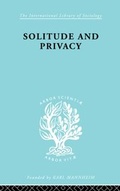 Cover: Solitude and Privacy - Routledge