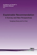 Cover: Explainable Recommendation - now publishers Inc
