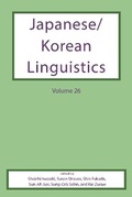 Cover: Japanese/Korean Linguistics, Volume 26: Volume 26 - Centre for the Study of Language & Information