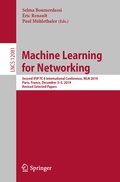 Cover: Machine Learning for Networking - Springer