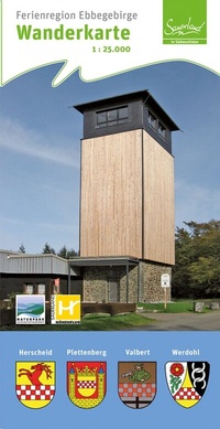 Abbildung von: Wanderkarte Ferienregion Ebbegebirge - grünes herz
