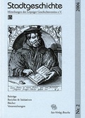 Cover: Stadtgeschichte. Mitteilungen des Leipziger Geschichtsvereins e.V. - Sax-Verlag