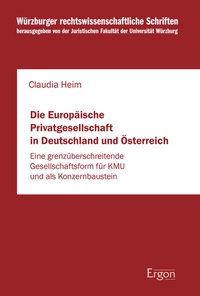 Abbildung von: Die Europäische Privatgesellschaft in Deutschland und Österreich - Ergon