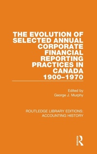 Abbildung von: The Evolution of Selected Annual Corporate Financial Reporting Practices in Canada, 1900-1970 - Routledge