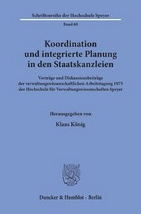 Abbildung von: Koordination und integrierte Planung in den Staatskanzleien. - fibre