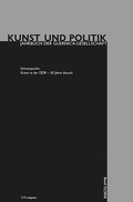 Cover: Kunst in der DDR - 30 Jahre danach - Brill Deutschland