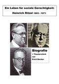 Cover: Ein Leben f&uuml;r soziale Gerechtigkeit: Heinrich Ritzel - Becker, Erich