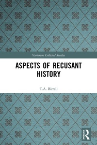 Enlarge image Cover: Aspects of Recusant History - Routledge