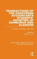 Cover: Transactions of the Chartered Accountants Students' Societies of Edinburgh and Glasgow - Routledge