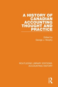 Abbildung von: A History of Canadian Accounting Thought and Practice - Routledge