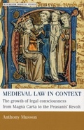 Cover: Medieval Law in Context - Manchester University Press