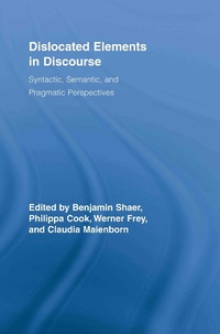 Enlarge image Cover: Dislocated Elements in Discourse - Routledge