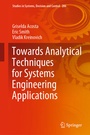 Cover: Towards Analytical Techniques for Systems Engineering Applications - Springer