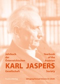 Cover: Jahrbuch der &Ouml;sterreichischen Karl-Jaspers-Gesellschaft 33 (2020) - Studien Verlag