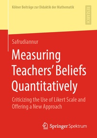 Cover of  Measuring Teachers' Beliefs Quantitatively - Springer Spektrum