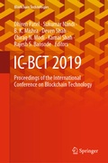 Cover: IC-BCT 2019 - Springer