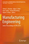 Cover: Manufacturing Engineering - Springer