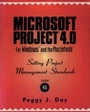 Cover: Microsoft Project 4.0 for Windows and the Macintosh - Van Nostrand Reinhold Company
