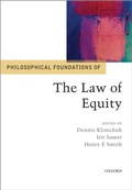 Cover: Philosophical Foundations of the Law of Equity - OUP eBook