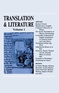 Cover: Translation and Literature 1 - Edinburgh University Press