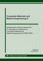 Cover: Composite Materials and Material Engineering IV - Trans Tech Publications Ltd