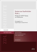 Cover: Syntax aus Saarbr&uuml;cker Sicht 3 - Franz Steiner Verlag