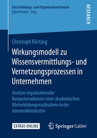 Abbildung von: Wirkungsmodell zu Wissensvermittlungs- und Vernetzungsprozessen in Unternehmen - Springer Gabler
