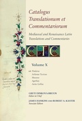 Cover: Catalogus Translationum Et Commentariorum - PimS