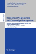 Cover: Declarative Programming and Knowledge Management - Springer