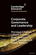 Cover: Corporate Governance and Leadership - Cambridge University Press